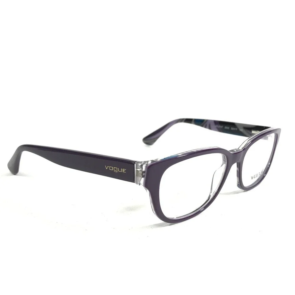 Vogue Eyeglasses Frames VO2747 2002 Purple Clear Cat Eye Round 52-17-140